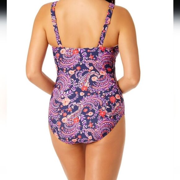 Floral Print One-Piece Swimsuit - Picture 4 of 6